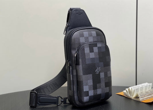 Authentic LOUIS VUITTON Damoflage Black Avenue Sling Bag