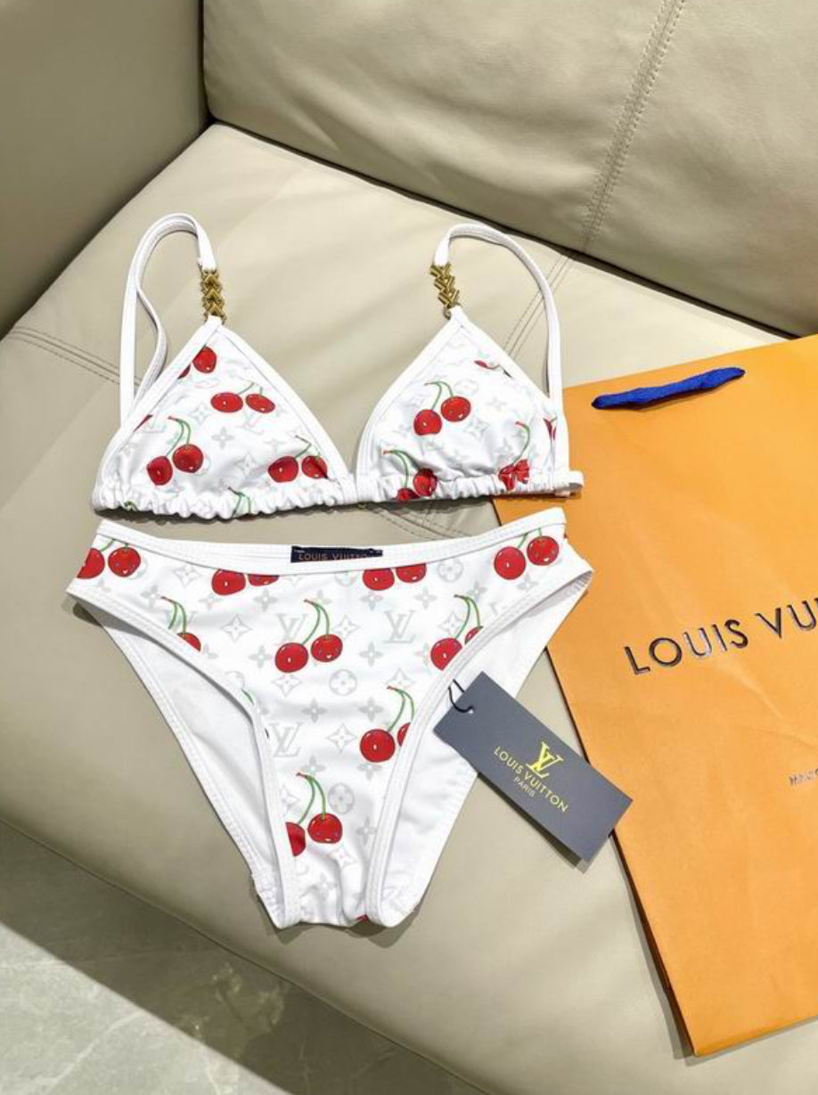 Authentic Louis Vuitton LV x TM Cherry Bikini Set