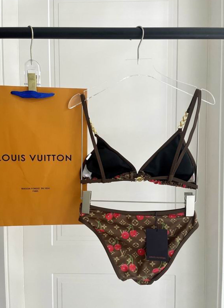 Authentic Louis Vuitton LV x TM Cherry Bikini Set