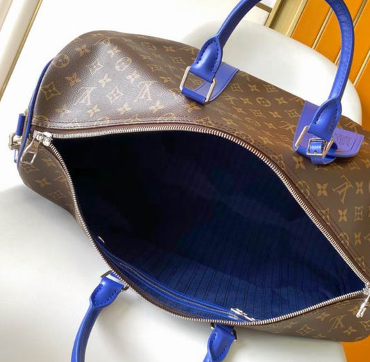 Authentic Louis Vuitton Keepall Bandoulière 50 (Blue)