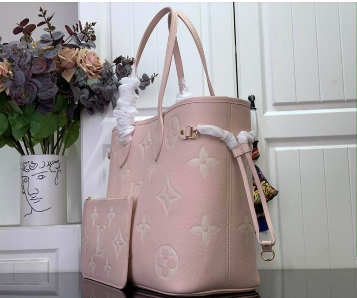 Authentic Louis Vuitton NEVERFUL MM TOTE (Pink)